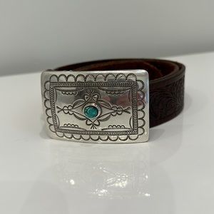 Ladies western style leather belt